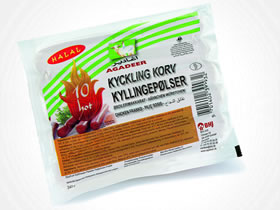Agadeer frysta kycklingkorv - hot Agadeer frysta kycklingkorv - hot